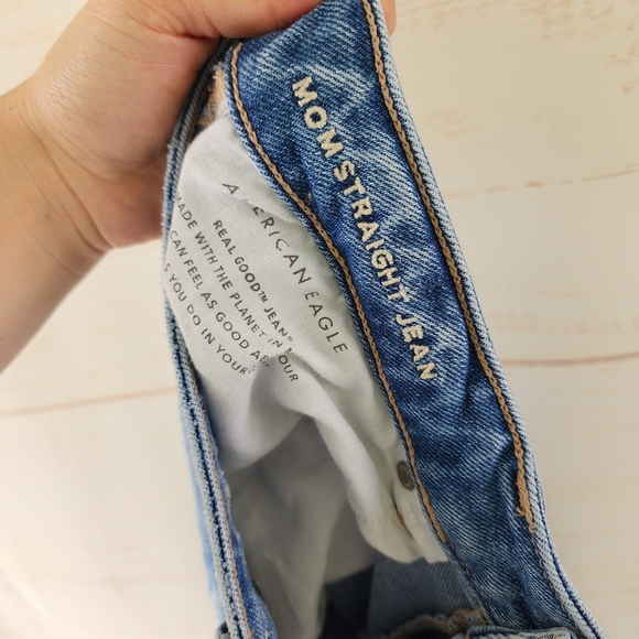 American Eagle Mom Straight Jeans Size 14 - Picture 8 of 12
